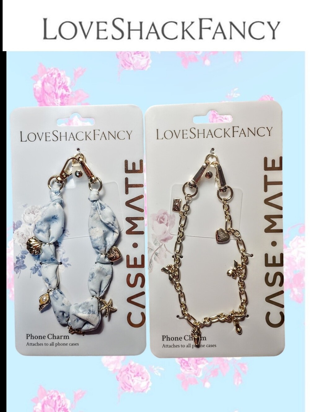 🩵💛*LoveShackFancy* (2) SET CHARM PAIR💛🩵